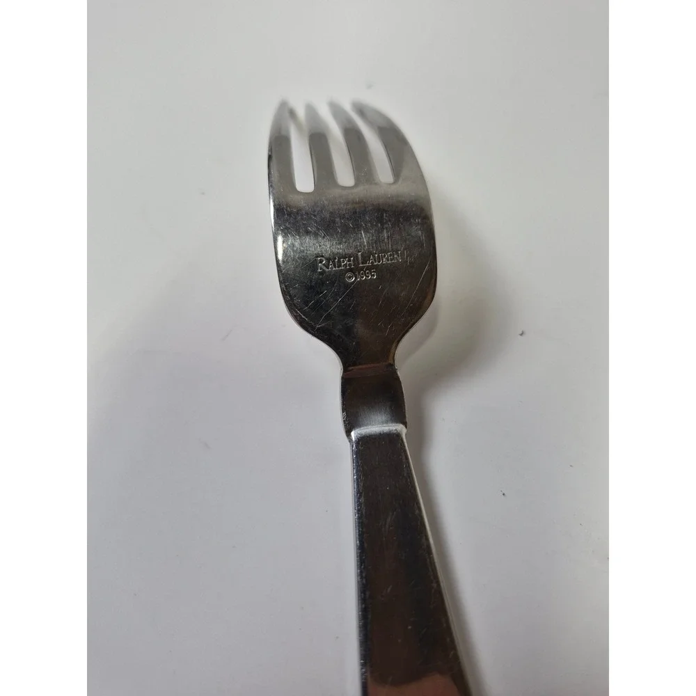 Ralph Lauren 1995 Stainless Steel Dinner Fork Medallion Sunburst Telluride vtg